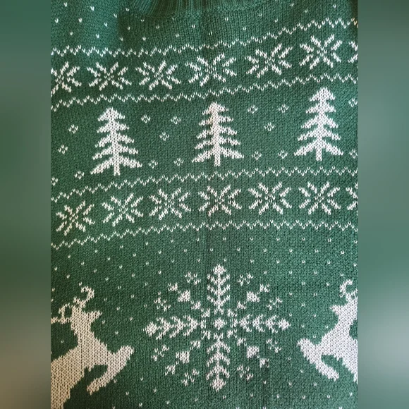 Women’s Green Winter Sweater Dress Size Large, New Without Tags - Picture 3 of 6